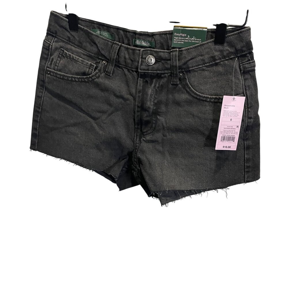 Wild Fable Womens Low-Rise Black Denim Shorts‎ EasyRigid Size 0